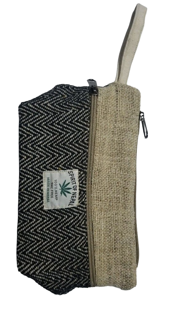 Hemp Make Up Pouch– Handmade in Nepal | Eco-Friendly Cosmetic Bag