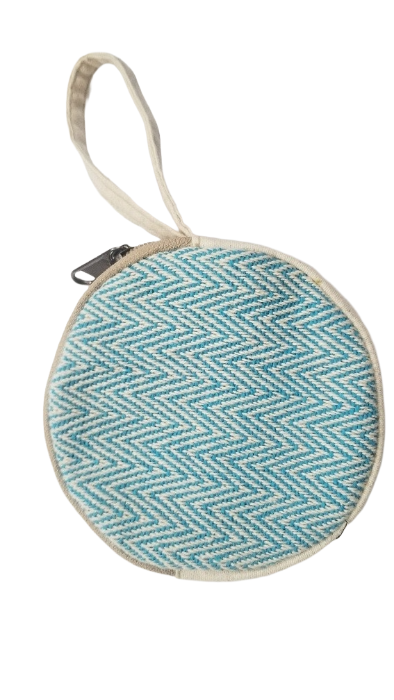 Round Coin Hemp Pouch – Handmade in Nepal | Eco-Friendly Wallet