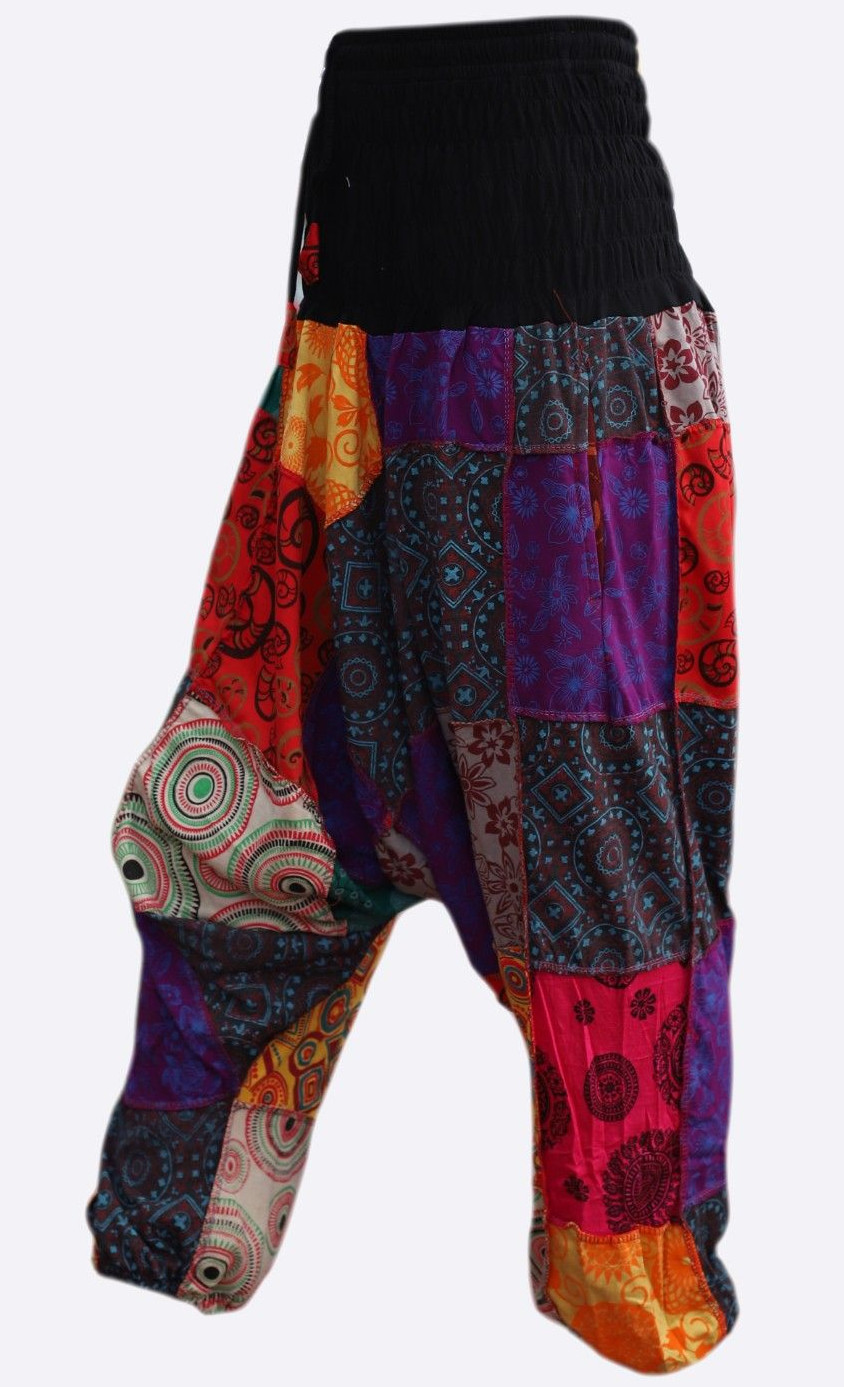 Nepali Patchwork Harem Trousers – Handmade in Nepal | Boho Pants
