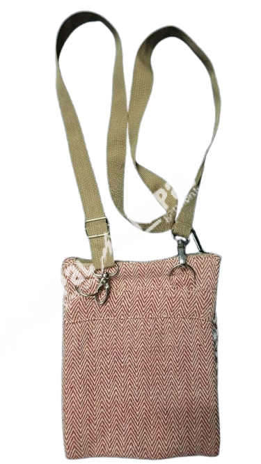Hemp Side Bag / Passport Bag – Handmade in Nepal | Eco-Friendly Travel Bag