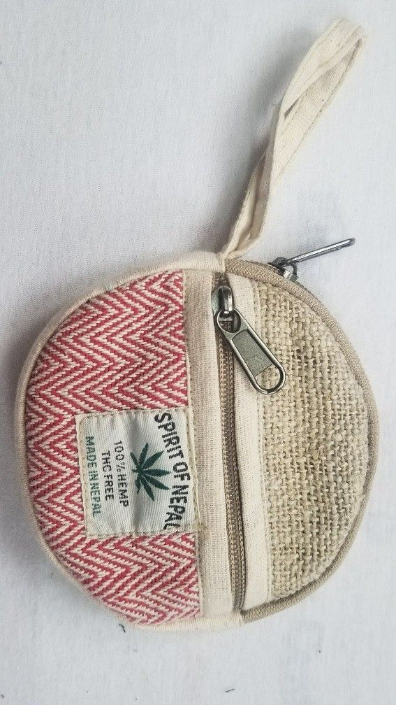 Round Coin Hemp Pouch