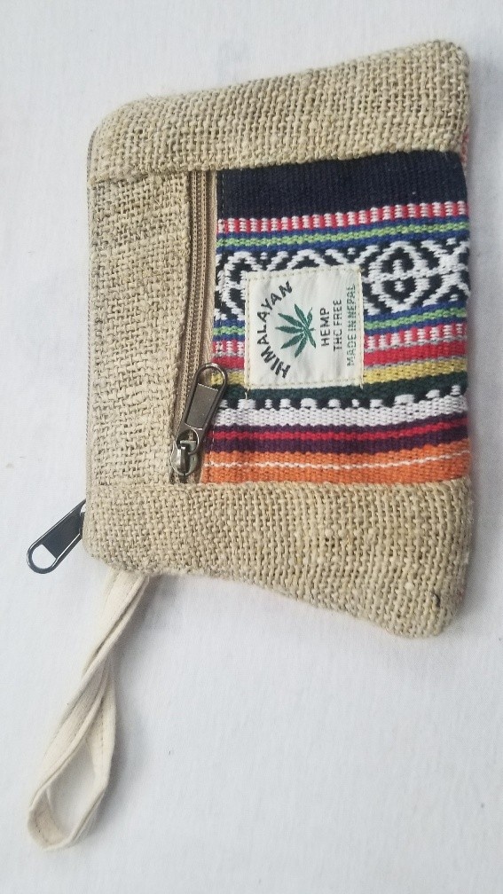 Multicolor Hemp Coin Pouch