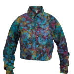 Mushroom Print Boho Cotton Tie-dye Shirt - Handmade in Nepal