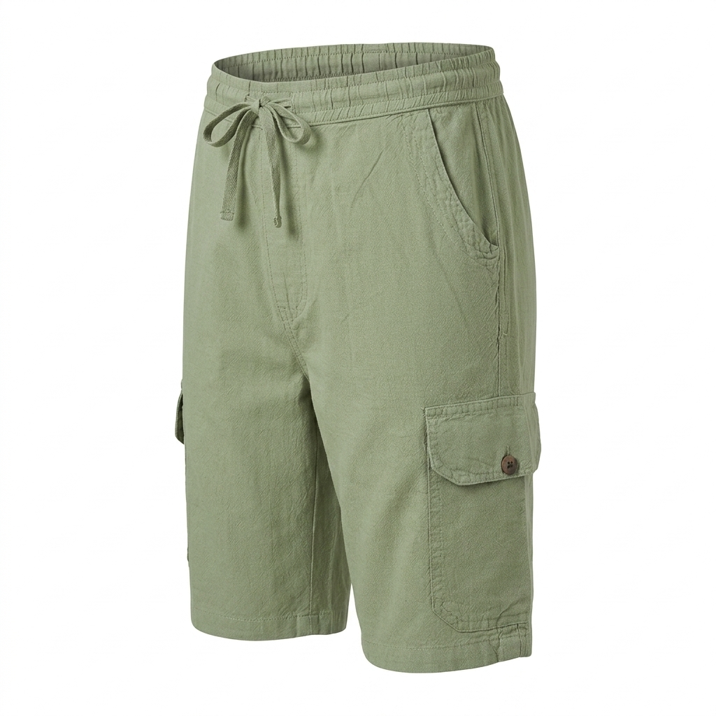 Pure Cotton Cargo Shorts for Women – Breathable Casual Summer Shorts with Pockets