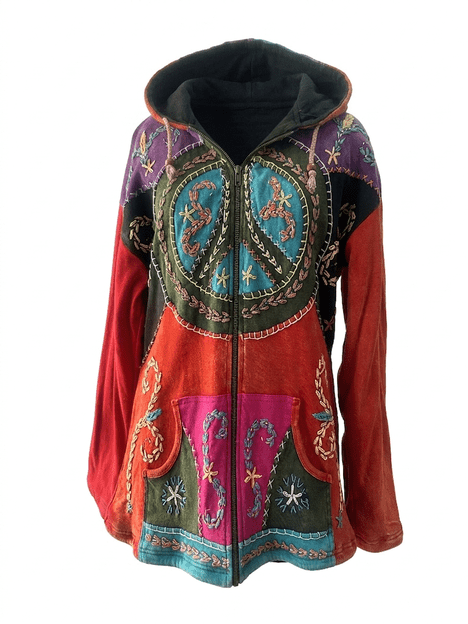 Peace Symbol Cotton Jacket