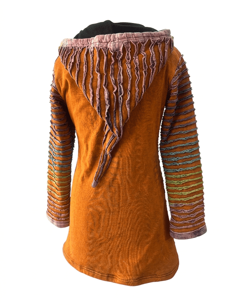 Razor-Cut Tie Dye Long Jacket