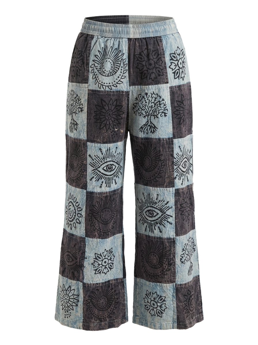 Patchwork Stonewash Trousers