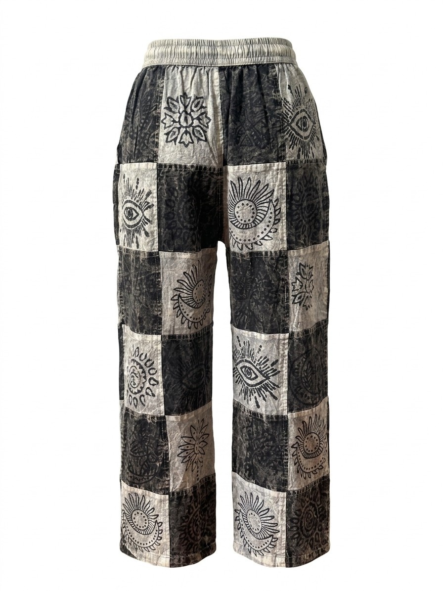 Patchwork Stonewash Trousers