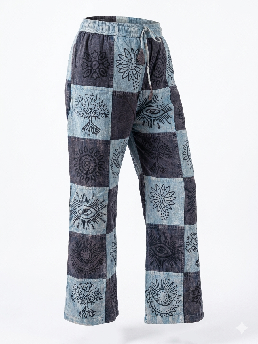 Patchwork Stonewash Trousers