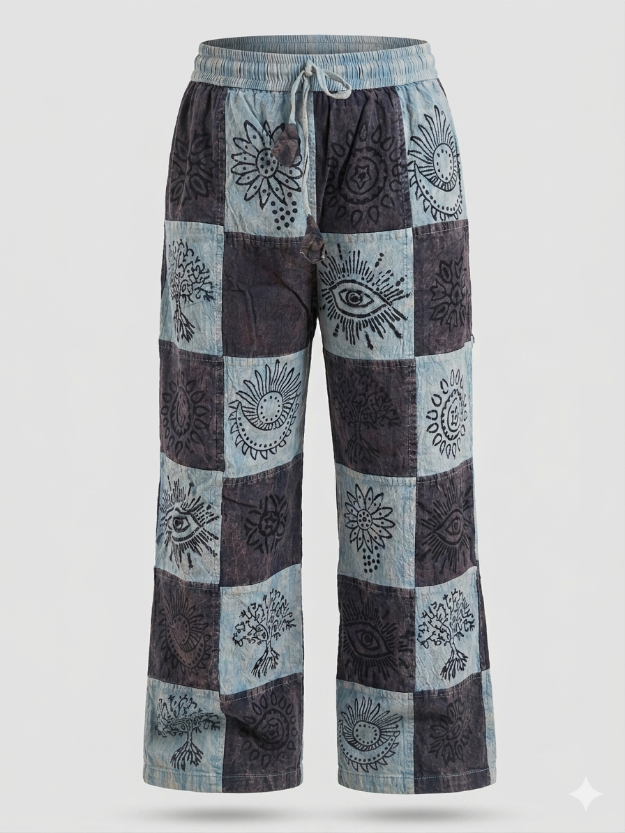 Patchwork Stonewash Trousers