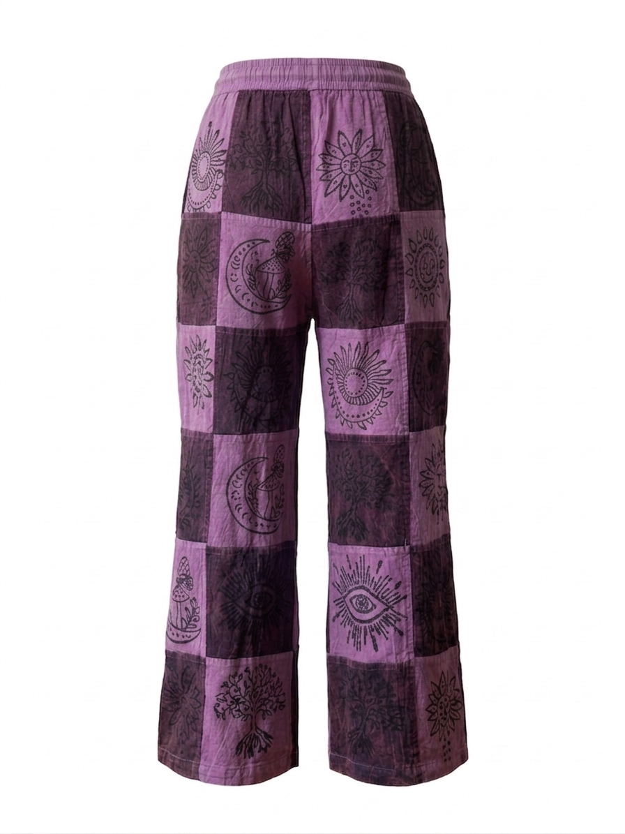 Patchwork Stonewash Trousers – Handmade in Nepal | Boho Pants