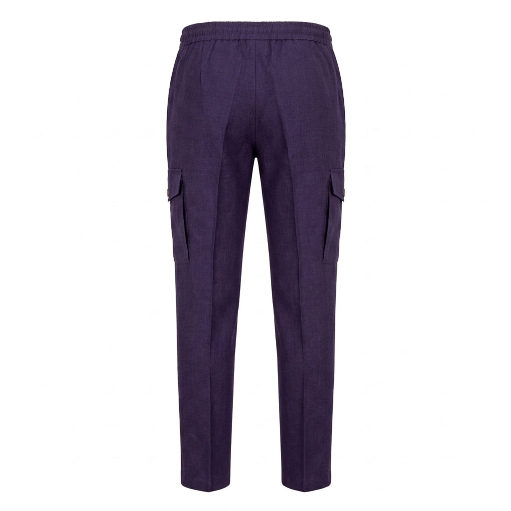 Hippie Plain Cotton Cargo Pants