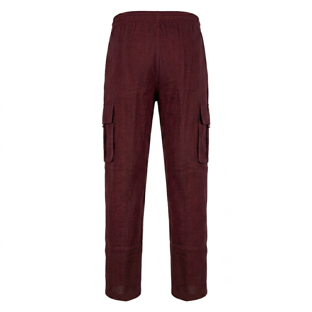 Hippie Plain Cotton Cargo Pants