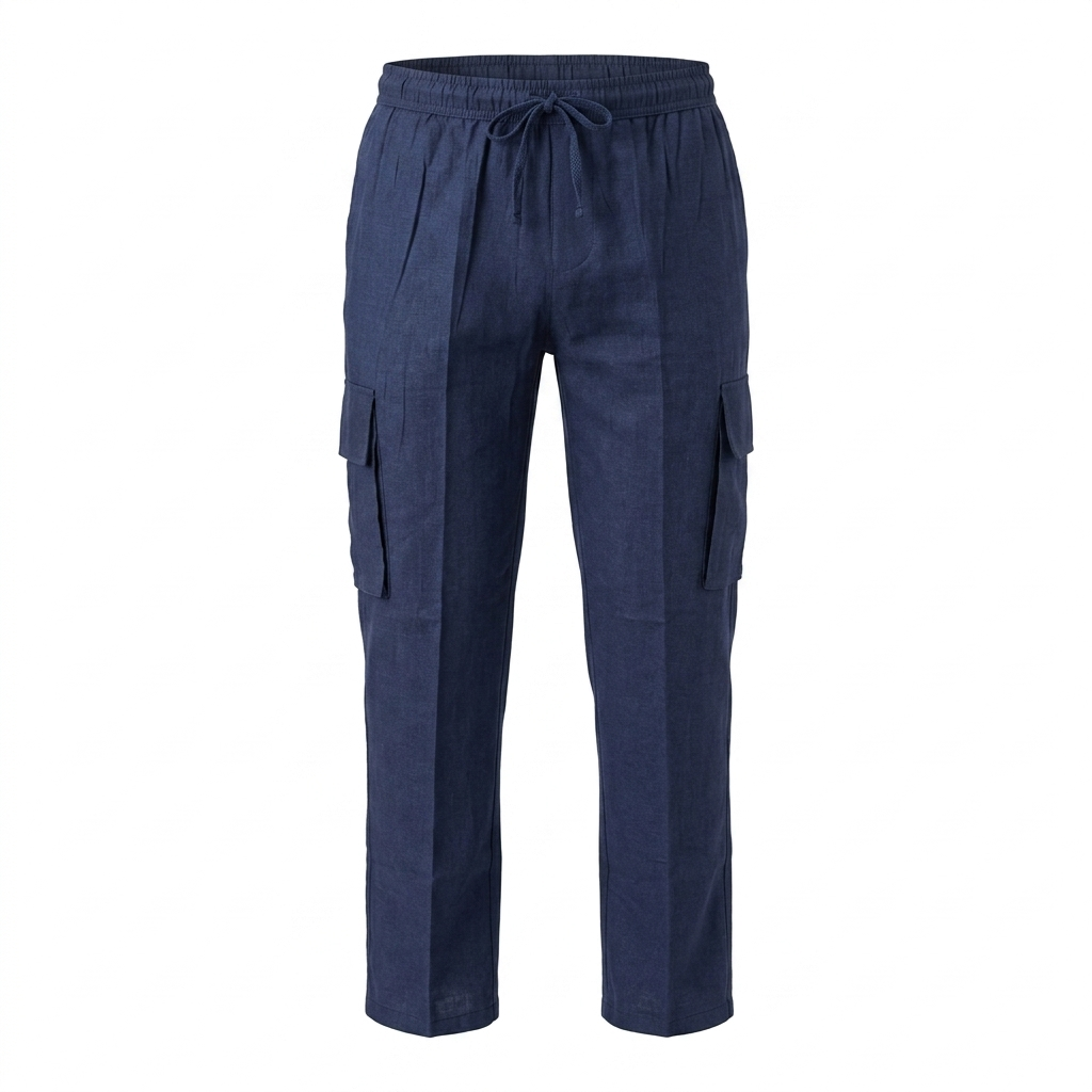 Hippie Plain Cotton Cargo Pants