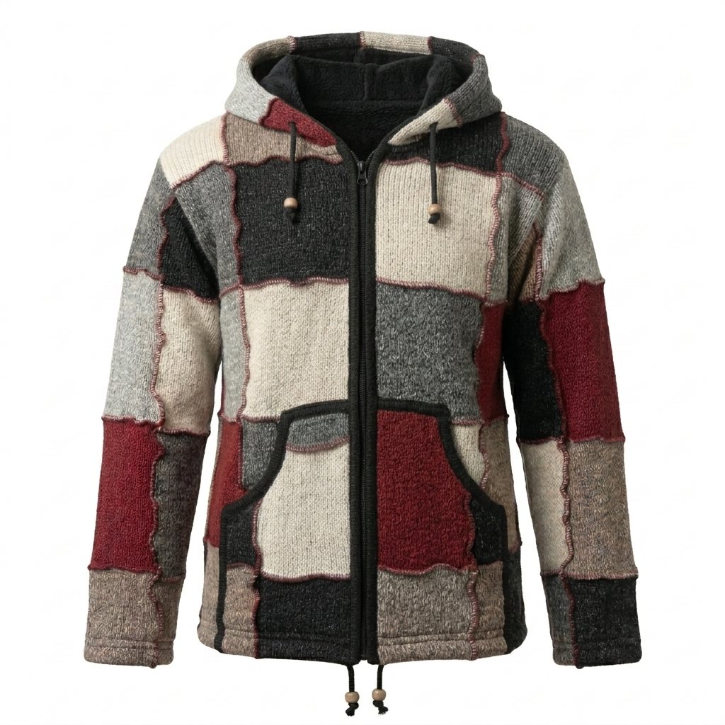Patchwork Woolen Jacket