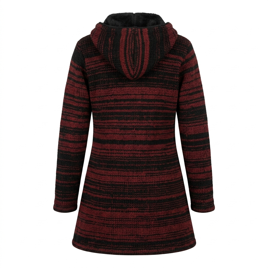 Tie-Dye Woolen Long Jacket