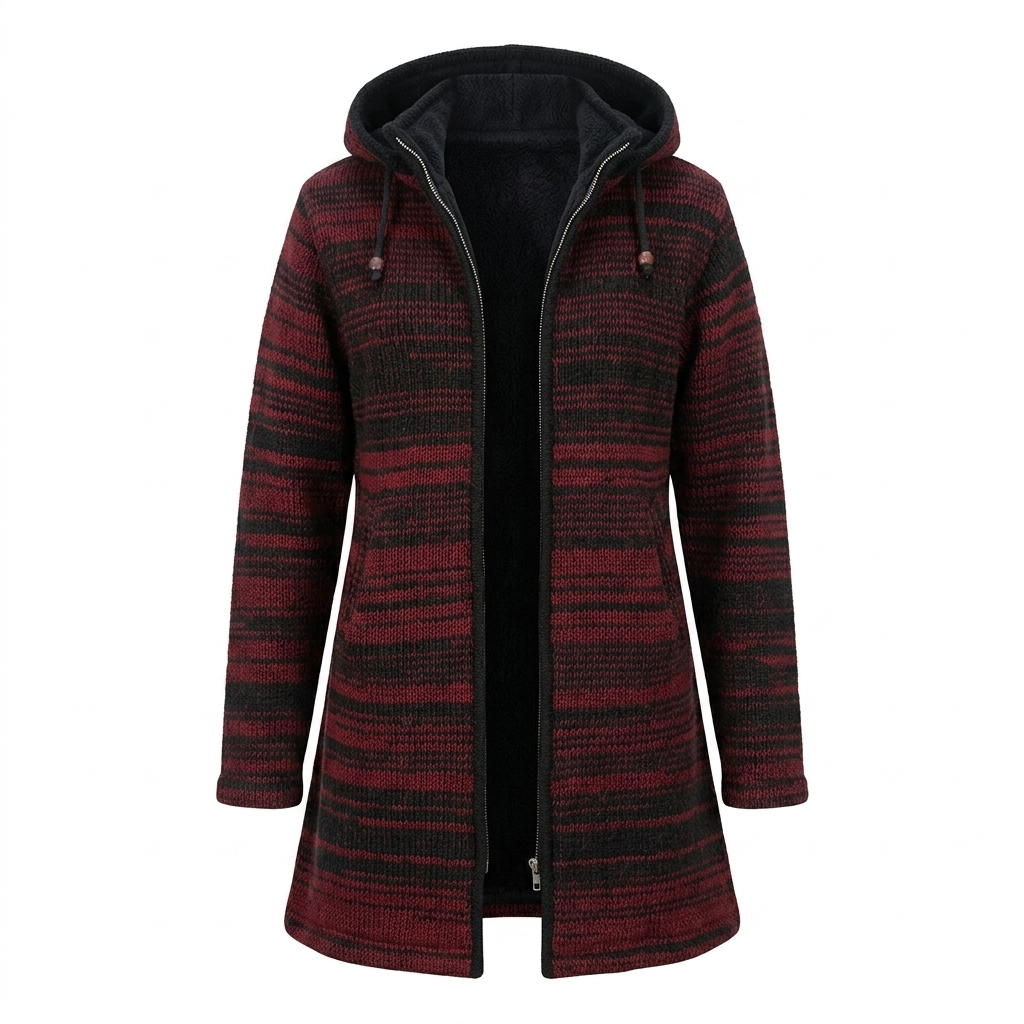 Tie-Dye Woolen Long Jacket