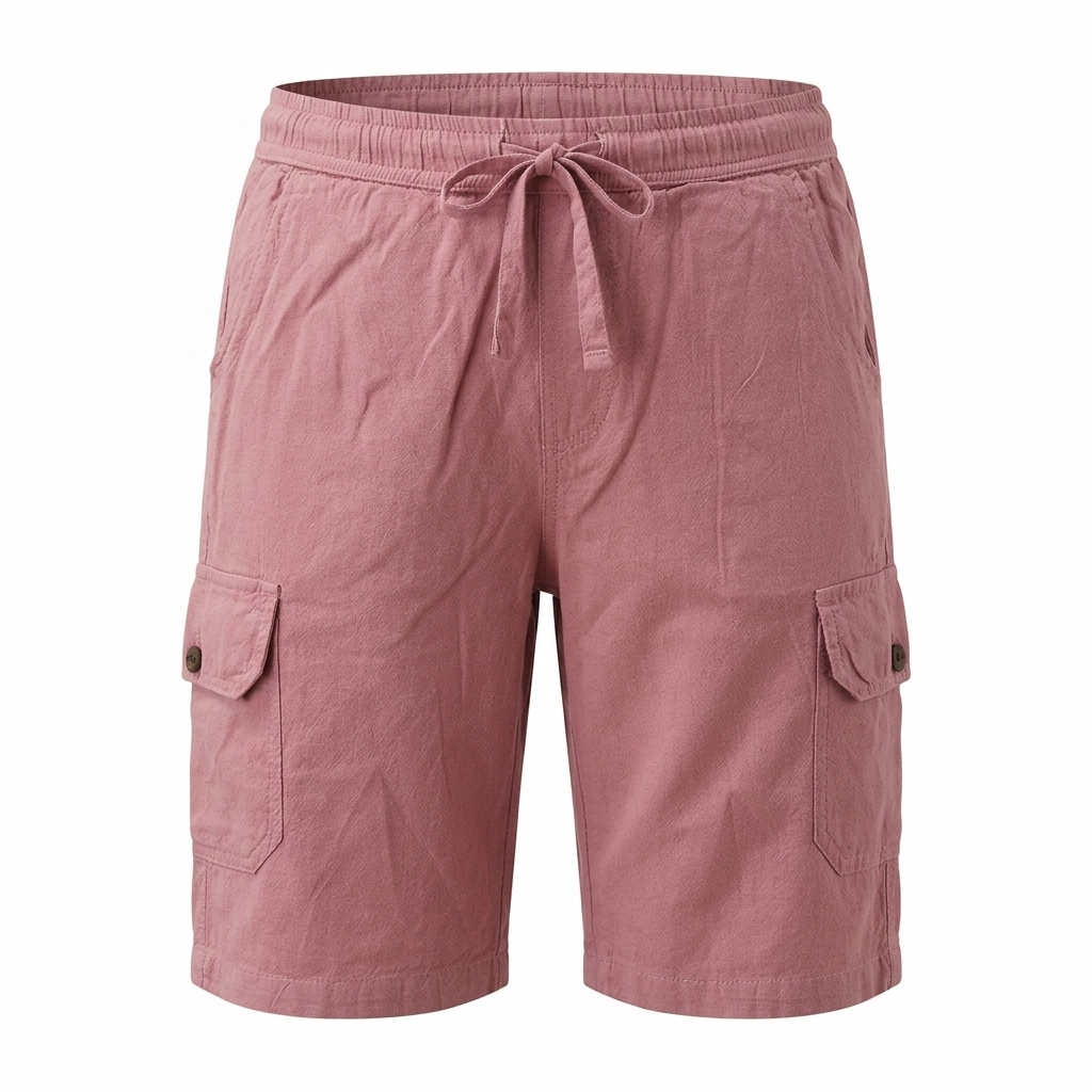 Pure Cotton Cargo Shorts for Women – Breathable Casual Summer Shorts with Pockets