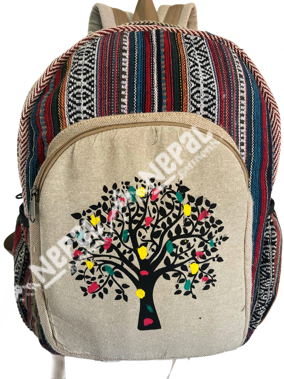 Tree Print Hemp Backpack