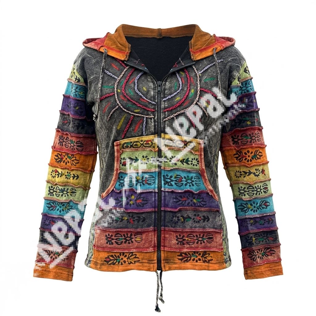 Rainbow Printed Pixie Women Hoodie Jacket